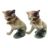 VTG Porcelain Cat Figurines, Pr.