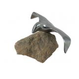 Hoselton Canada Aluminum Goose Sculpture on Stone