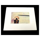 Signed Abstract Figurative Artwork, 8x10