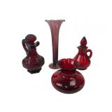 Avon and Napco Red and Amethyst Glass Assortment