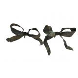 Pair of Patinated Copper Ribbon Bow Ornaments