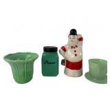 Vintage Jadeite Glass and Ceramic Kitchenware Grou