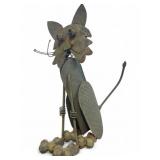 Handmade Recycled Metal Cat Sculpture