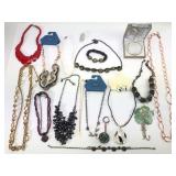 Jewelry Lot In Wooden Box