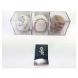 Autographed Baseballs & Chicago White Sox Pin