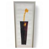 Roberto de la Renta Signed Abstract Floral Artwork