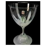 Rare Holmegaard Danish Glass Snowdrop Vase