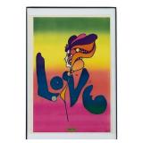 1969 Peter Max 'Love' Psychedelic Poster