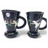 Howell Hand-Painted Rabbit and Carrot Mugs, Pr.