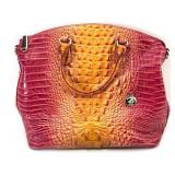 Brahmin Croc-Embossed Leather Satchel
