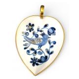 Vtg Karlskrona Sweden Crowned Blue Bird Dish