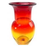 MCM Hand Blown Amberina Glass Vase
