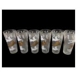 MCM Libbey Cavalcade Frosted Highball Glasses