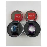 Relic Brand Blue & Purple Watches