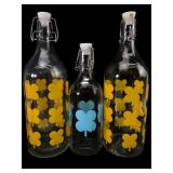 IKEA Sommar 2019 Floral Swing Top Glass Bottles