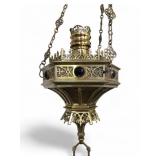 Gothic Revival Brass Sanctuary Lamp, St. Peter's