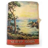 VTG 1942 Spiral Bound Scrapbook with WWII Ephemera