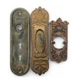 Assorted Victorian Style Brass Door Escutcheons