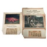 1900 and 1927 Advertising Calendars, Lot of 2