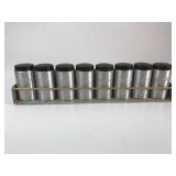 Vintage Aluminum 8-Canister Spice Rack