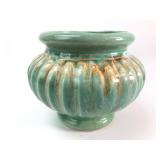Roseville Pottery Co. Green Glazed Ribbed Planter