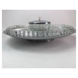 MCM 15' Rotating Glass and Chrome Relish Tray