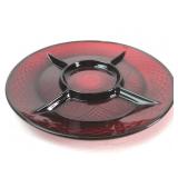 Tiara Glass Indiana Glass Ruby Red Sandwich Plate