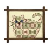 Kathy Debler Counted Cross Stitch Patchwork Cat