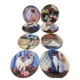 Daphne Baxter Signed Siamese Cat Porcelain Plates