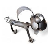 Hand-Welded Scrap Metal Dog Sculpture