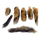 Assorted Red and Silver Fox Fur Tails