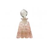 Pink Pressed Glass Perfume Bottle with Stopper