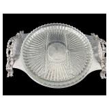 Rodney Kent Hammered Aluminum Tray & Glass Insert