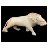 Kenyan Hand Carved Stone Lion Figurine