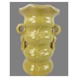McCoy Yellow Triple-Lobed Ceramic Vine Vase