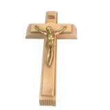 M-Marked Wooden Crucifix with Hidden Candle Holder