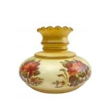 Fenton Style Hand-Painted Floral Glass Lamp Shade