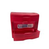 Sterilite Red Plastic 2-Drawer Organizer