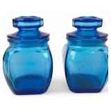 Wheaton Glass Cobalt Blue Apothecary Jars, Pr.