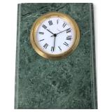 Quartz Movement Green Marble Desk Clock