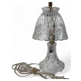 Vintage Cut and Etched Glass Table Lamp