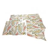 Microfibres Lizard and Leaf Pattern Fabric Remnant