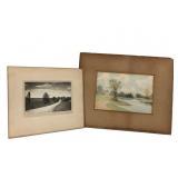 Bennett and Martin Landscape Artworks, Set of 2