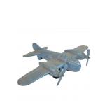 Hubley Style Cast Iron Twin Engine Bomber Toy