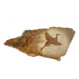 Natural Stone Slab with Bird Motif