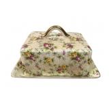 Vintage porcelain cheese dish with cover