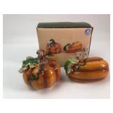 Mervyn's Pumpkin Ceramic Salt & Pepper Shakers