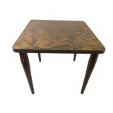 Mid-Century Modern Faux Marble Laminate Side Table