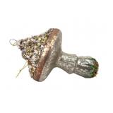 Mercury Glass Mushroom Christmas Ornament