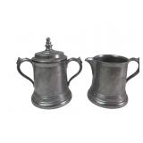 VTG Leonard Duratale Pewter Sugar and Creamer Set